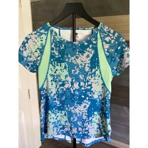Noble Equestrian Performance Shirt Women XS Blue camo Athletic Base Layer Vented
